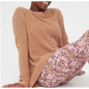 Offline by Aerie Women's Brown Perforated Knit‎ Oversized Sweater Medium Soft thumbnail 1