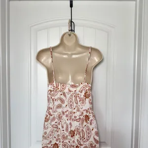 ASOS Design Size 2‎ Brown Cream Sleeveless Boho Western Cottagecore Maxi Dress thumbnail 5