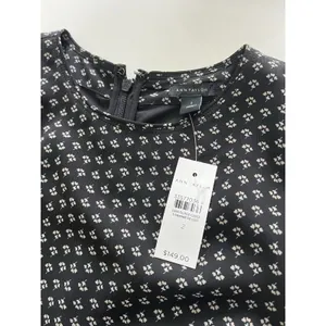 Ann Taylor Sheath Dress Womens 2 Black Floral Cap Sleeve NWT thumbnail 4