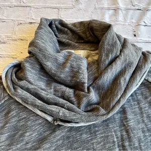 Free People Beach Turtleneck Sweatshirt Grey One Size Womens Loose Oversized thumbnail 4