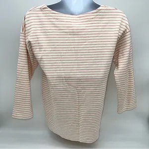 Lacoste Cream and Red Striped Top thumbnail 6