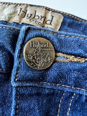 Hybrid & Company Plus Size 22 Stretch Denim Pencil Mini Skirt Dark Wash thumbnail 8