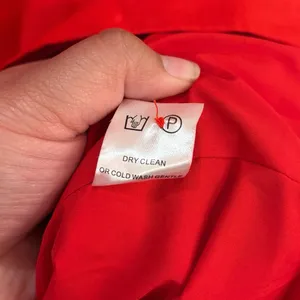 Abbey Glass Red Bow Puff Sleeve Mini Dress Size Medium thumbnail 6