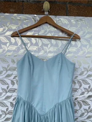 Hemant & Nandita Blue Cotton Strappy Dress Size S Boho Romantic Cottagecore NWT thumbnail 6