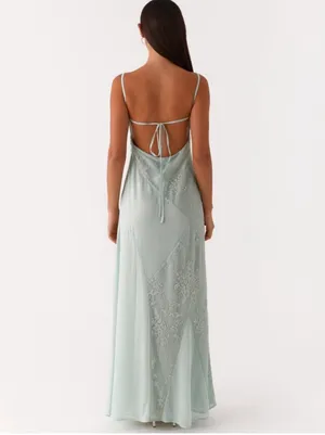 NWT PEPPERMAYO- Gabriana Maxi Dress Sage Size 8 thumbnail 2