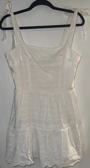 Francesca’s White Flowy Mini Dress thumbnail 1