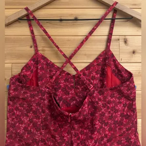Y2K Express Large Pink Ditsy Floral Strappy Keyhole Mini Dress Romantic Party thumbnail 4