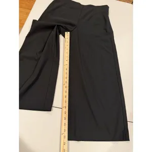 Loft Wide Leg Cropped Pants Womens 10 Black Office Work Minimal Travel Vacation thumbnail 5