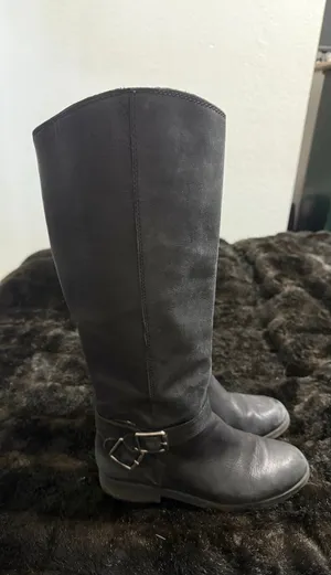 Lucky brand Hamila Riding Boots tall black equestrian moto 9 thumbnail 2