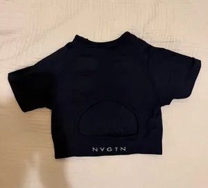 NVGTN Black Vortex Seamless Bra Top thumbnail 3