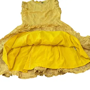 Lulus Women's‎ XS Yellow Floral Ruffle Sleeveless Mini Dress thumbnail 7