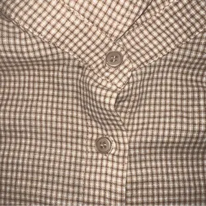 Classic Checkered Button Down Shirt for Women Brown thumbnail 6