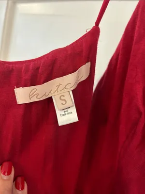 EUC Anthropologie Hutch Red Dress Small Flattering Flounce thumbnail 6