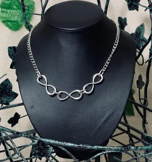 Triple Infinity Statement Necklace New thumbnail 2