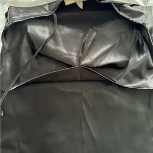 Threads & States black satin spaghetti straps cowl neck slip dress, size S party thumbnail 13