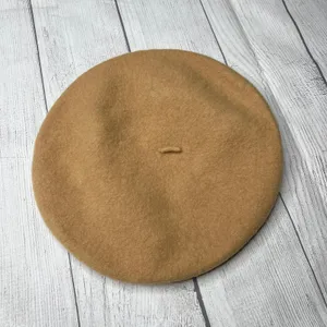 Knitworks 100% Wool Tan Cap Knit Hat thumbnail 2