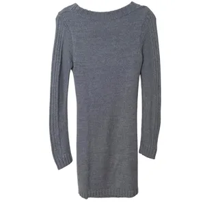 Pink Rose‎ Gray Cable Knit Sweater Dress Size Medium Fall Winter Cozy EUC thumbnail 2