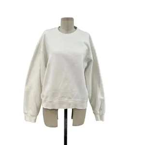 Aritzia Tna Cozy Fleece‎ Perfect Crew Sweatshirt Pullover White Size Large thumbnail 3