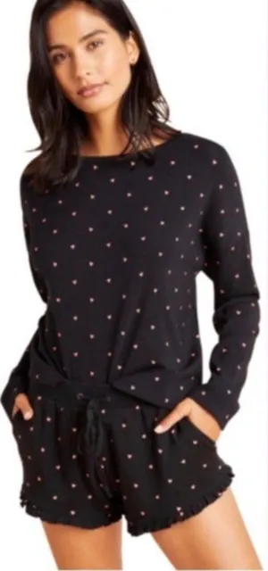NWT Plush Fleece Lined Heart Lounge Set PJ Small‎ thumbnail 1