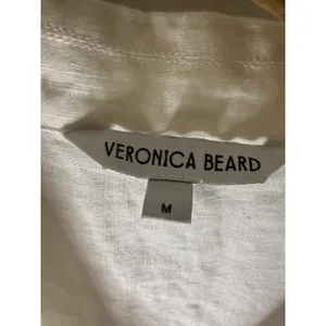 Veronica Beard White 100% Linen Short Sleeve Button Down Top Shirt Size M thumbnail 3