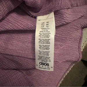 ASOS DESIGN crinkle textured ruched front shirt purple size 12 thumbnail 6
