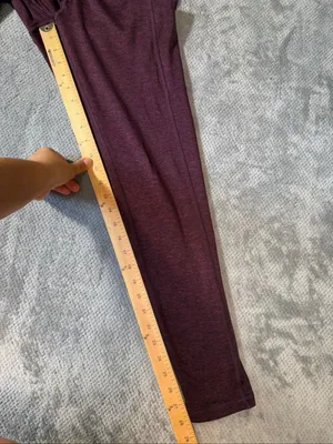 Aerie Chill Play Move Leggings Large Regular Burgundy Marled High Rise Pockets thumbnail 8