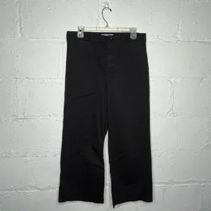 Everlane Women's Black The‎ Lightweight Wide-Leg Crop Chino Cotton Pants Size 8 thumbnail 2