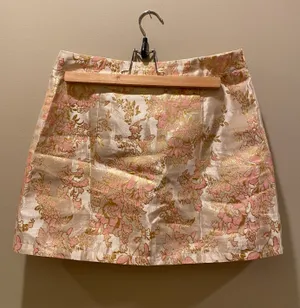 SheIn Pink Floral Skirt thumbnail 1