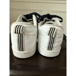Adidas Neo Pace White Black 3 Stripe Leather Sneakers 9 thumbnail 5