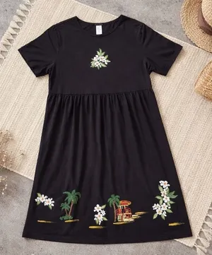 VTG Copa Cabana 3X South Beach Tropical Maxi Dress‎ Palm Tree USA Art to Wear thumbnail 1