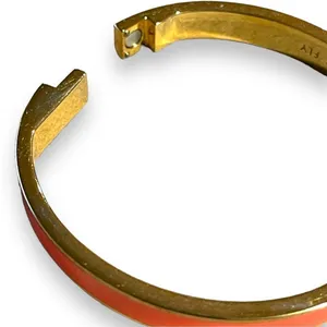 Kate Spade New York Sparks Fly Enamel Bangle Bracelet Coral Gold Tone thumbnail 8