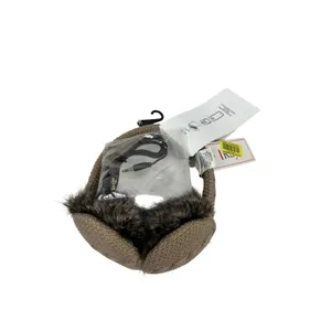 Ruyi Music Warm Knit Earmuffs with Built-in Headphones Tan Faux Fur‎ NWT thumbnail 4