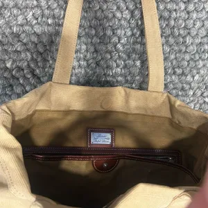 Polo Ralph Lauren Vintage 90's Canvas leather Tote Bag Multi Pocket Khaki thumbnail 5