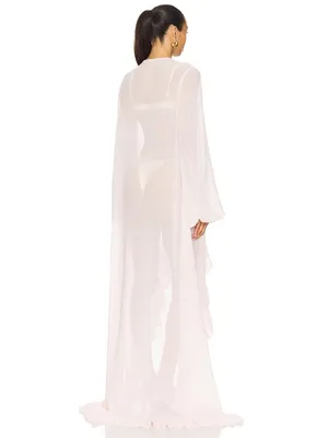 Caroline Constas Charlize Coverup White Womens Size Medium thumbnail 3