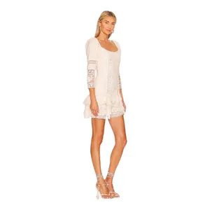 LOVESHACKFANCY Shania Mini Dress in Nougat NWT Size 00 $495 thumbnail 2