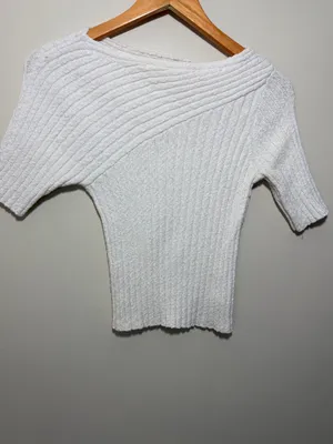 Anthropologie Maeve Ribbed Knit T-Shirt thumbnail 4