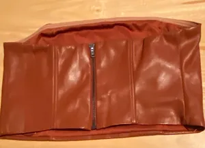 The Clothing Exchange Company Faux Leather Dark Orange Brown Tube Top thumbnail 1
