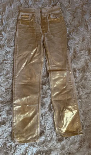 Faded Gold Zara Jeans thumbnail 1