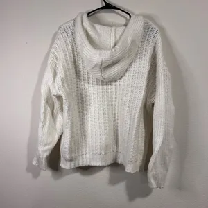 Aerie Soft Cream Cable Knit Sweater thumbnail 4