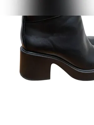 Chinese Laundry Adriel Black Gold Buckle Platform Ankle Boots Women Size 7.5 thumbnail 2
