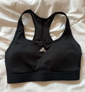 adidas Black Racerback Sports Bra thumbnail 1