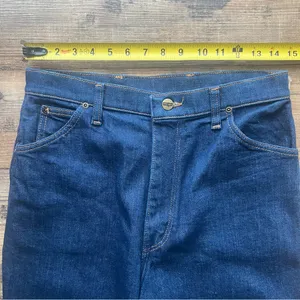 Vintage Wrangler Womens Dark Wash High Rise Straight Leg Jeans USA Sz 14 thumbnail 4