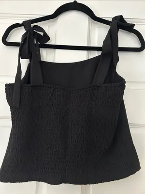 Old Navy Black Tie-Shoulder Camisole thumbnail 3