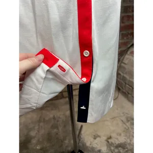 dress knit cap sleeve V neck red white nautical thumbnail 8