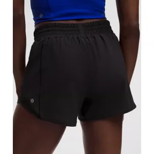 Lululemon Hotty Hot High-Rise Lined Short 4" Black Athletic Running Size 6 thumbnail 4