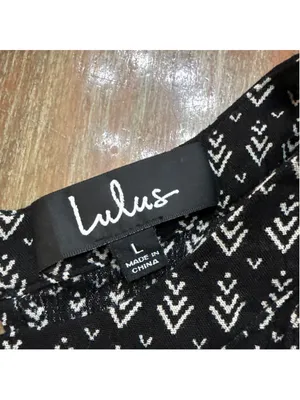 Lulus Black & White Geometric Tribal Print Halter Romper - Size Large Boho thumbnail 7