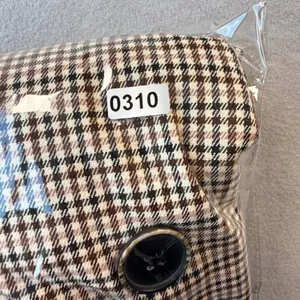 Stradivarius Brown Houndstooth Double Breasted Blazer Jacket Womens Size Medium thumbnail 10