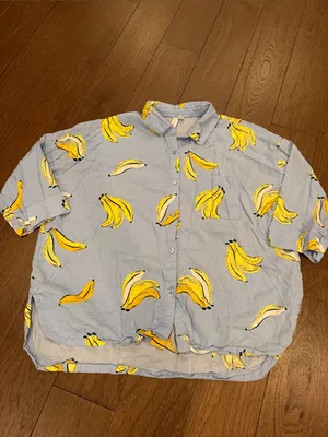 Joyspun Banana-Print Light Blue Pajama Set Size Medium 8/10 - C27-177 thumbnail 5
