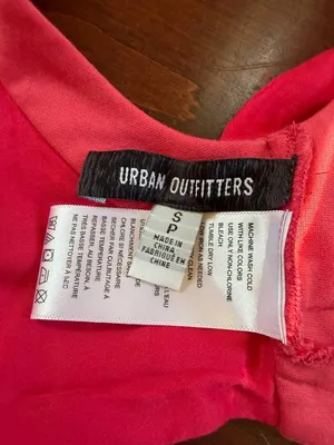 Urban Outfitters Hot Pink Scarf Tie Back Crop Top Size Small thumbnail 5