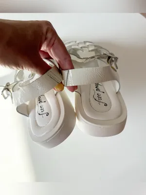 Free People Finn White Fisherman platform sandals thumbnail 7